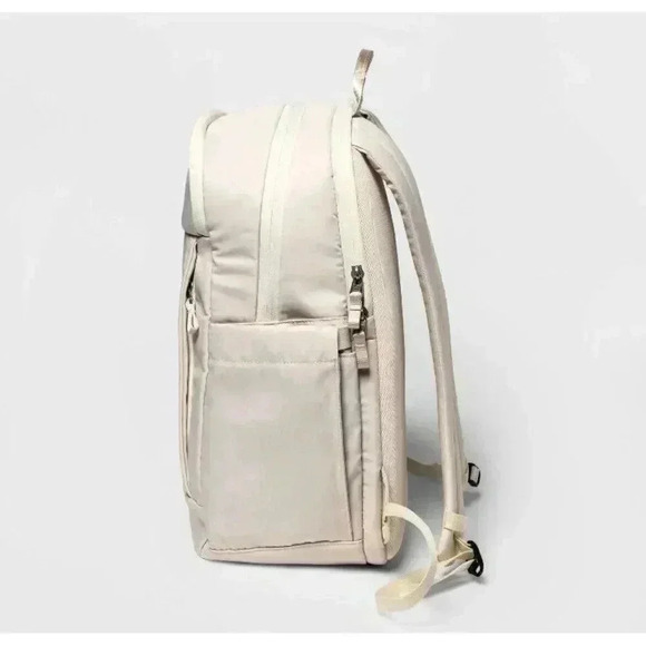All In Motion Travel 15-inch Laptop Backpack for Work School, Off White - Picture 3 of 9